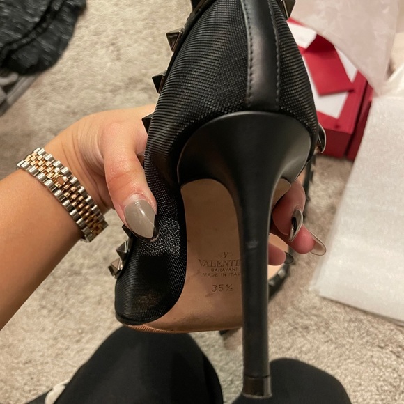 Valentino black mesh studd pumps 35.5 - Picture 11 of 13
